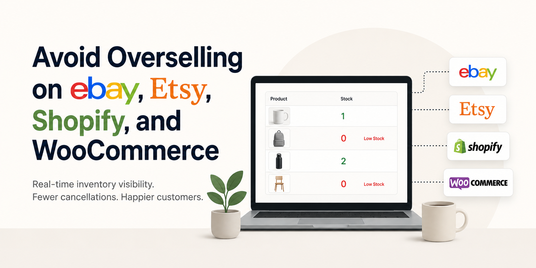 Avoid Overselling on eBay, Etsy, Shopify, and WooCommerce